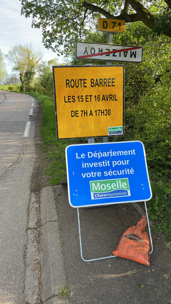 Travaux sur la RD 71